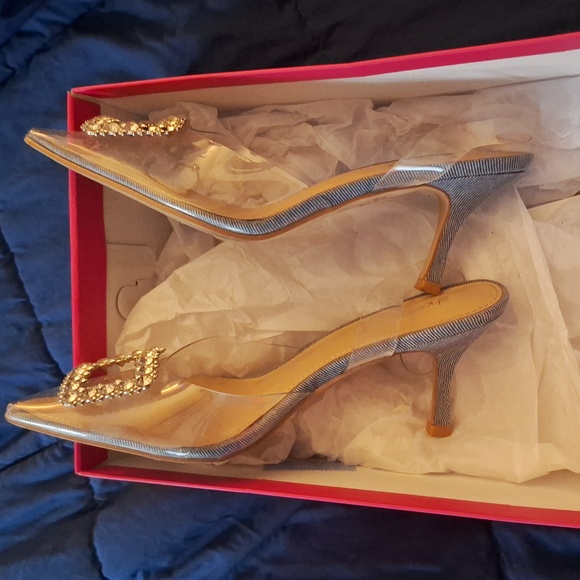 Shoedazzle Sael clear kitten heel pumps - Picture 4 of 6